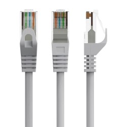 Cablexpert U/UTP Cat.6 Καλώδιο Δικτύου Ethernet 1m Γκρι (PP6U-1M) (GEMPP6U-1M)