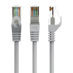 Cablexpert U/UTP Cat.6 Καλώδιο Δικτύου Ethernet 0.25m Γκρι (PP6U-0.25M) (GEMPP6U-0.25M)
