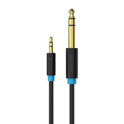 VENTION 3.5mm Male to 6.5mm Male Audio Cable 0.5M Black (BABBD) (VENBABBD) VENTION 3.5mm Male to 6.5mm Male Audio Cable 0.5M Black (BABBD) (VENBABBD)