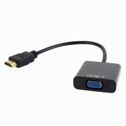 Cablexpert Μετατροπέας HDMI male σε 3.5mm / VGA female (A-HDMI-VGA-03) (GEMA-HDMI-VGA-03)