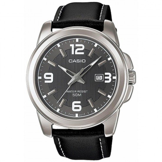 Casio Ρολόι Μπαταρίας με Μαύρο Δερμάτινο Λουράκι (MTP-1314PL-8AVEF) (CASMTP-1314PL-8AVEF)