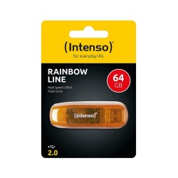 Intenso USB 2.0 Stick 64GB Rainbow Line Orange (3502490) (NSO3502490) Intenso USB 2.0 Stick 64GB Rainbow Line Orange (3502490) (NSO3502490)