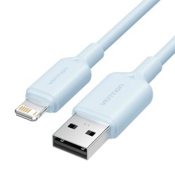 VENTION USB 2.0 A Male to Lightning Male 2.4A Cable 2M Blue PVC Type (LAMSH) (VENLAMSH) VENTION USB 2.0 A Male to Lightning Male 2.4A Cable 2M Blue PVC Type (LAMSH) (VENLAMSH)