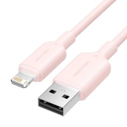 VENTION USB 2.0 A Male to Lightning Male 2.4A Cable 1M Pink PVC Type (LAMPF) (VENLAMPF) VENTION USB 2.0 A Male to Lightning Male 2.4A Cable 1M Pink PVC Type (LAMPF) (VENLAMPF)
