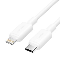VENTION Type-C Male to Lightning Male 3A Cable 2M White PVC Type (LAKWH) (VENLAKWH) VENTION Type-C Male to Lightning Male 3A Cable 2M White PVC Type (LAKWH) (VENLAKWH)