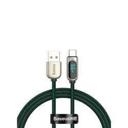 Baseus Καλώδιο USB σε USB-C με Οθόνη, 66W, 1m Πράσινο (CASX020006) (BASCASX020006)