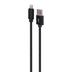 Gembird USB Cable - To 8 Pin Textile Braided Plugs In Metal Sheath 1.8m Black (CCDB-MUSB2B-AMLM-6) (GEMCCDB-MUSB2B-AMLM-6) Gembird USB Cable - To 8 Pin Textile Braided Plugs In Metal Sheath 1.8m Black (CCDB-MUSB2B-AMLM-6) (GEMCCDB-MUSB2B-AMLM-6)