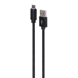 Gembird USB - Micro USB Cable With Textile Braid, Plugs In Metal Casing, 1.8m, Black (CCDB-MUSB2B-AMBM-6) (GEMCCDB-MUSB2B-AMBM-6) Gembird USB - Micro USB Cable With Textile Braid, Plugs In Metal Casing, 1.8m, Black (CCDB-MUSB2B-AMBM-6) (GEMCCDB-MUSB2B-AMBM-6)