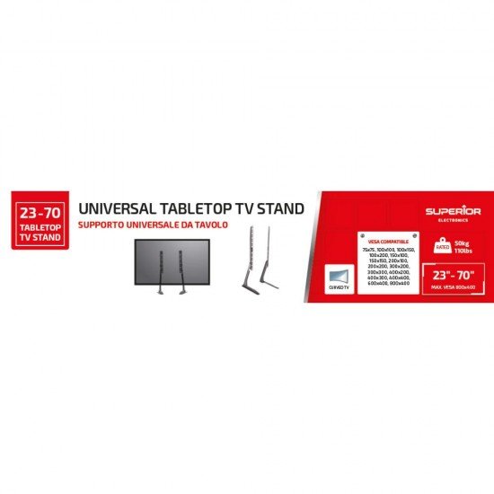 Superior Επιτραπέζια Βάση Τηλεόρασης Tabletop 23 Superior Επιτραπέζια Βάση Τηλεόρασης Tabletop 23