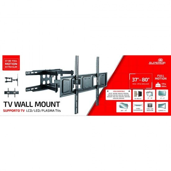 Superior Επιτοίχια Βάση Τηλεόρασης Full Motion Extra Slim 37 Superior Επιτοίχια Βάση Τηλεόρασης Full Motion Extra Slim 37