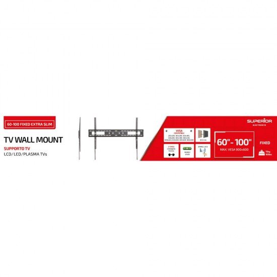 Superior Επιτοίχια Βάση Τηλεόρασης Fixed Extra Slim 60