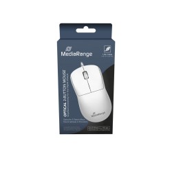 MediaRange Optical 4-Button Wireless Mouse with Scroll-Wheel and DPI-Button, 1.000 - 1.600 dpi, Symmetrical, White (MROS257) MediaRange Optical 4-Button Wireless Mouse with Scroll-Wheel and DPI-Button, 1.000 - 1.600 dpi, Symmetrical, White (MROS257)