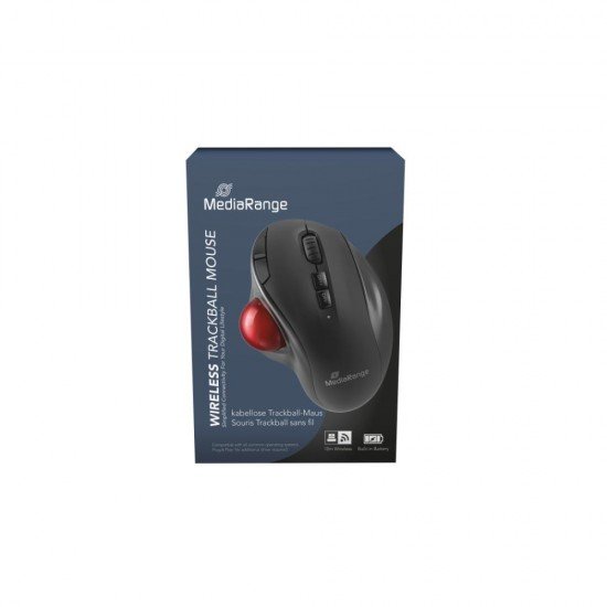 MediaRange Optical 7-Button Wireles with Trackball.Scrool Wheel, DPI 800-2400, Black/Red (MROS263) MediaRange Optical 7-Button Wireles with Trackball.Scrool Wheel, DPI 800-2400, Black/Red (MROS263)