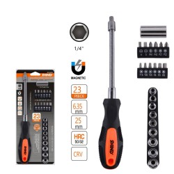 Shind Σετ Ευκαμπτο Κατσαβιδι Με Μυτες & Καρυδακια 23τεμ. (SHI-94485) (SHI94485)