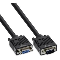MediaRange VGA extension cable, VGA (HD15) plug to socket, 2m Cable Length, Black (MRCS249) MediaRange VGA extension cable, VGA (HD15) plug to socket, 2m Cable Length, Black (MRCS249)