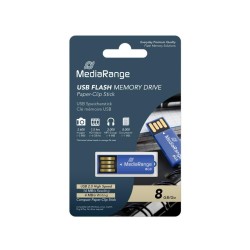 MediaRange USB 2.0 Nano Flash Drive Paper-clip stick 8GB (Blue) (MR975) MediaRange USB 2.0 Nano Flash Drive Paper-clip stick 8GB (Blue) (MR975)