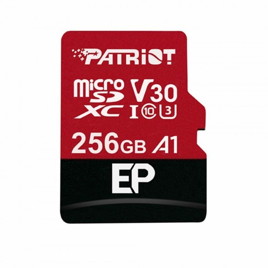 Patriot EP Series 256 GB microSDXC Red/Black UHS-I U3 Class 10 V30 A1 (PEF256GEP31MCX) (PATRPEF256GEP31MCX)