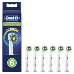 Oral-B Crossaction Electric Toothbrush Replacement Heads 6pcs White (80844548) (BRA80844548)
