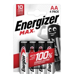 Energizer MAX LR6/AA alkaline battery (blister) - 4 pieces (ENE20079) Energizer MAX LR6/AA alkaline battery (blister) - 4 pieces (ENE20079)