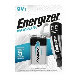 Energizer Max Plus 6LR61/9V alkaline battery (blister) (ENE17619) Energizer Max Plus 6LR61/9V alkaline battery (blister) (ENE17619)