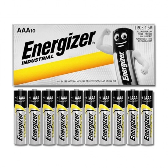 Energizer Industrial LR03 AAA Alkaline Battery 10pcs (ENE3408)