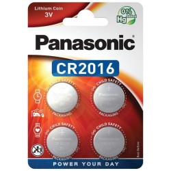 Panasonic CR2016 mini lithium battery 4pcs (PAN19378)