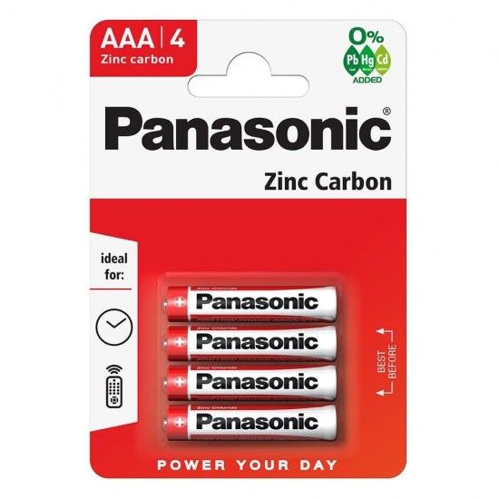 Panasonic R03 AAA Zinc Carbon Battery (Blister) (PAN10863) Panasonic R03 AAA Zinc Carbon Battery (Blister) (PAN10863)