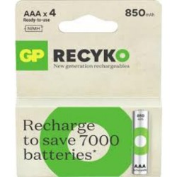 GP ReCyko 850mAh rechargeable batteries AAA / R03 Ni-MH (GPB20979) GP ReCyko 850mAh rechargeable batteries AAA / R03 Ni-MH (GPB20979)