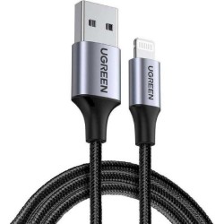 Ugreen Cable Lightning to USB 2.4A US199 1.5m silver (60162) (UGR60162)