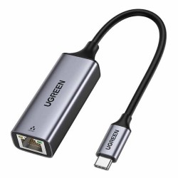 Ugreen External Network Adapter CM199 RJ45 - Usb Type C (1000 Mbps / 1 Gbps) Gigabit Ethernet Gray (50737B) (UGR50737B)