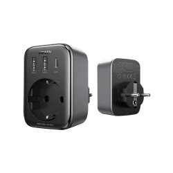Ugreen Mains charger with AC socket 2x USB USB-C CD314 30W black (90613) (UGR90613)