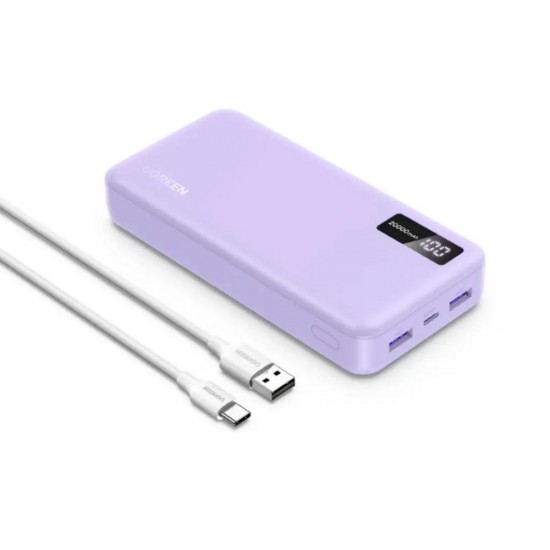 Ugreen Powerbank 20000mAh PB312 2x USB + USB-C 20W μοβ (65590B) (UGR65590B) Ugreen Powerbank 20000mAh PB312 2x USB + USB-C 20W μοβ (65590B) (UGR65590B)