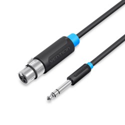 VENTION 6.5mm Male to XLR Female Audio Cable 3M Black (BBEBI) (VENBBEBI) VENTION 6.5mm Male to XLR Female Audio Cable 3M Black (BBEBI) (VENBBEBI)