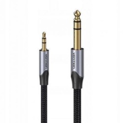 VENTION Cotton Braided TRS 3.5mm Male to 6.5mm Male Audio Cable 1M Gray Aluminum Alloy Type (BAUHF) (VENBAUHF) VENTION Cotton Braided TRS 3.5mm Male to 6.5mm Male Audio Cable 1M Gray Aluminum Alloy Type (BAUHF) (VENBAUHF)