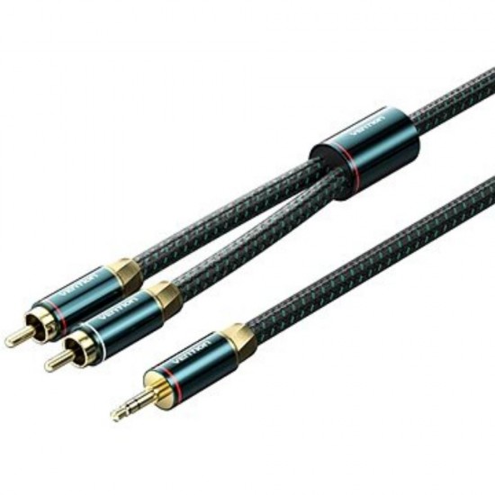 VENTION Cotton Braided 3.5mm Male to 2RCA Male Audio Cable 10M Green Copper Type (BCSGL) (VENBCSGL)