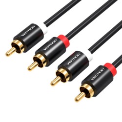 VENTION 2RCA Male to Male Audio Cable 3M Black Metal Type (VAB-R06-B300) (VENVAB-R06-B300) VENTION 2RCA Male to Male Audio Cable 3M Black Metal Type (VAB-R06-B300) (VENVAB-R06-B300)