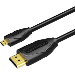 VENTION Micro HDMI to HDMI Cable 1M Black (VAA-D03-B100) (VENVAA-D03-B100) VENTION Micro HDMI to HDMI Cable 1M Black (VAA-D03-B100) (VENVAA-D03-B100)