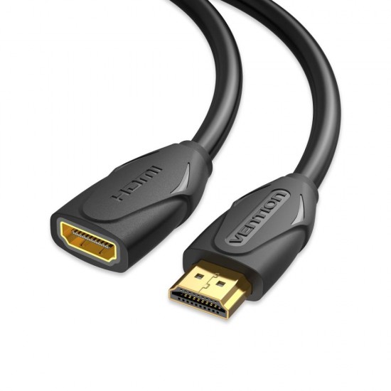 VENTION HDMI Extension Cable 1M Black (VAA-B06-B100) (VENVAA-B06-B100)