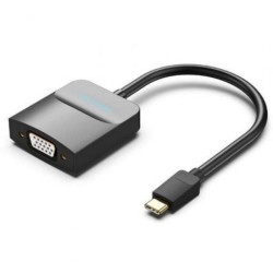 VENTION Type-C to VGA Adapter 0.15M Black ABS Type (TDDBB) (VENTDDBB)