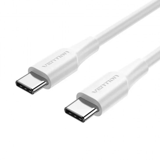 VENTION USB 2.0 Type-C to Type-C 3A Cable 1M White (TAXWF) (VENTAXWF) VENTION USB 2.0 Type-C to Type-C 3A Cable 1M White (TAXWF) (VENTAXWF)