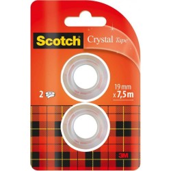 Ταινία Γενικής Χρήσης 3M Scotch Crystal 19 mm x 7.5 m (Boxed) (Διάφανη) Pack of 2 (6001975) (MMM6001975) Ταινία Γενικής Χρήσης 3M Scotch Crystal 19 mm x 7.5 m (Boxed) (Διάφανη) Pack of 2 (6001975) (MMM6001975)