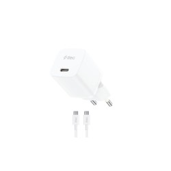 ttec SmartCharger GAN 20W PD Travel Fast Charger + USB-C - USB-C 60W Cable White (2SCG20CB) (TTEC2SCG20CB) ttec SmartCharger GAN 20W PD Travel Fast Charger + USB-C - USB-C 60W Cable White (2SCG20CB) (TTEC2SCG20CB)