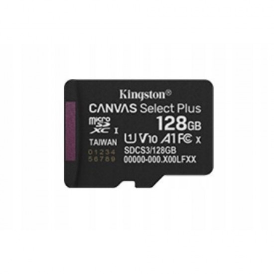 Kingston microSD 128GB Canvas Select+ G3 150MB/s (SDCS3/128GBSP) (KINSDCS3-128GBSP) Kingston microSD 128GB Canvas Select+ G3 150MB/s (SDCS3/128GBSP) (KINSDCS3-128GBSP)