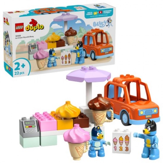 Lego Duplo Bluey Ice Cream Parlor Trip with Bluey (10458) (LGO10458)