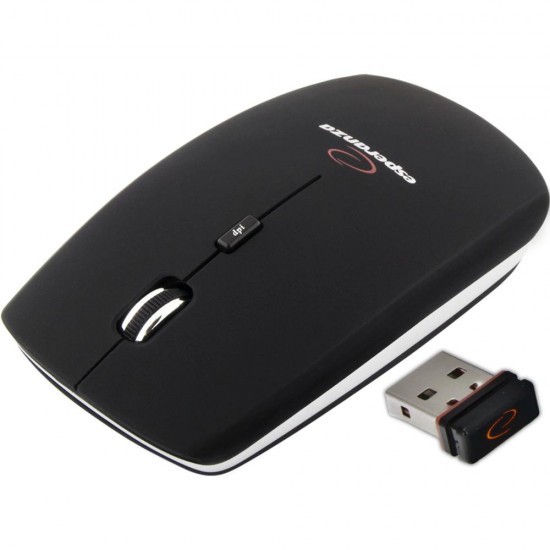 Esperanza Ασύρματο Mini Ποντίκι Μαύρο 2.4ghz (EM120K) (ESPEM120K)