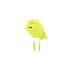 ttec SmartCharger GAN 45W PD Travel Fast Charger+ USB-C - USB-C 3A Cable Neon Yellow (2SCG45CNS) (TTEC2SCG45CNS) ttec SmartCharger GAN 45W PD Travel Fast Charger+ USB-C - USB-C 3A Cable Neon Yellow (2SCG45CNS) (TTEC2SCG45CNS)