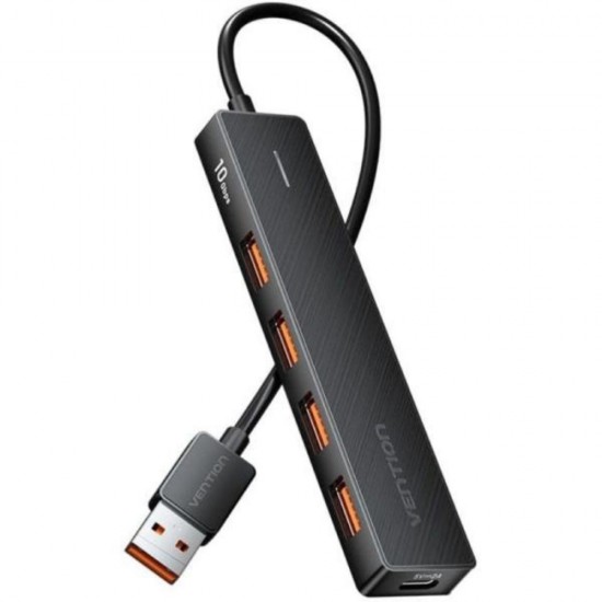 VENTION USB to USB 3.2 Gen 2 Type-A x 4/USB-C 10G Hub 0.15M Black (CHOBB) (VENCHOBB)