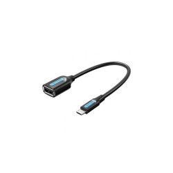VENTION USB 2.0 Micro-B Male to A Female OTG Cable 0.15M Black PVC Type (CCUBB) (VENCCUBB) VENTION USB 2.0 Micro-B Male to A Female OTG Cable 0.15M Black PVC Type (CCUBB) (VENCCUBB)