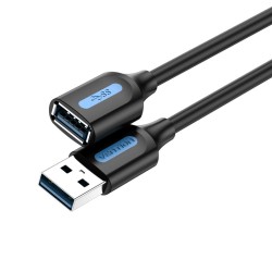 VENTION USB 3.0 A Male to A Female Extension Cable  0.5M black PVC Type (CBHBD) (VENCBHBD)