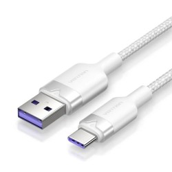 VENTION USB 2.0 A Male to C Male 6A Cable 1M White Flexible PVC Type (CWBWF) (VENCWBWF)